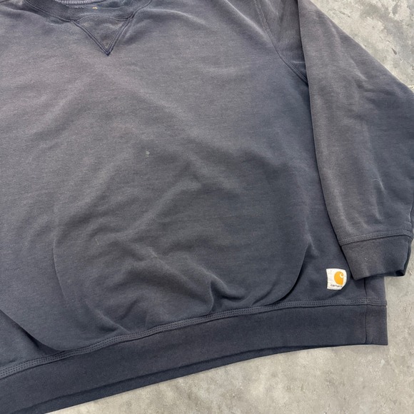Vintage Carhartt Men's 2XL Original Fit Crewneck Sweatshirt Gray Long Sleeve - Picture 2 of 7